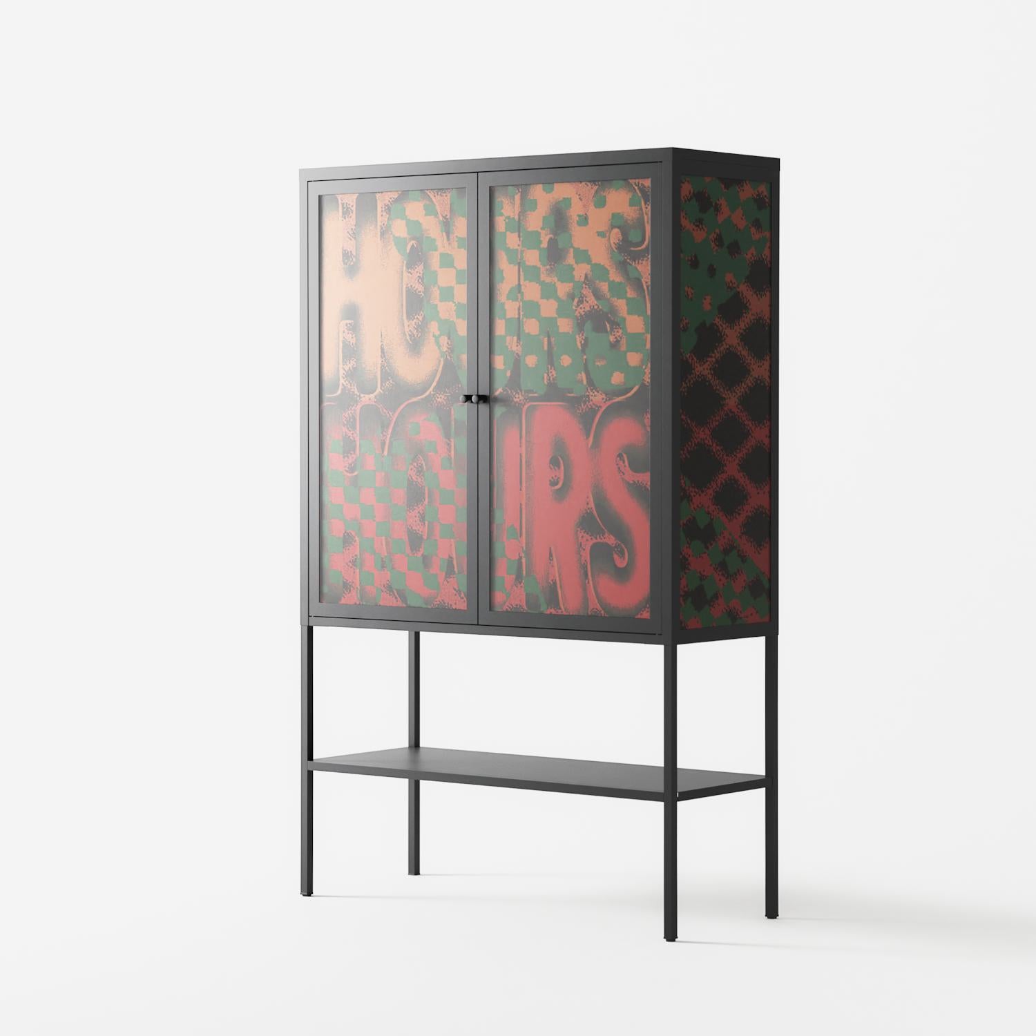 Hours - Loft Cabinet - Oluwaseyi Samuel Adebayo - Antracite - Overlay Glass