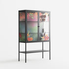 Abstract Spring Flowers - Loft Cabinet - Raissa Oltmanns - Antracite - Overlay Glass