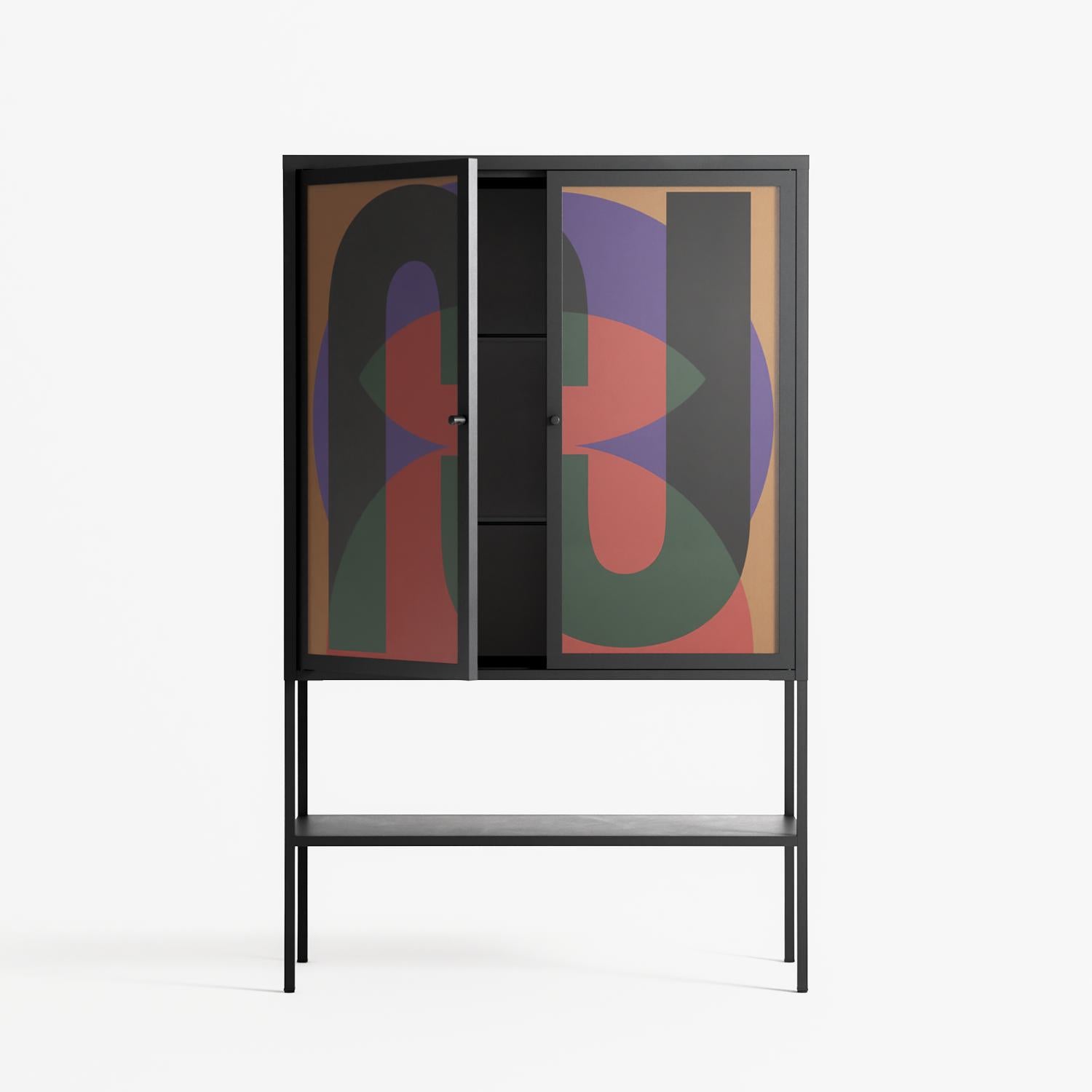 JJ - Loft Cabinet - Oluwaseyi Samuel Adebayo - Antracite - Overlay Glass