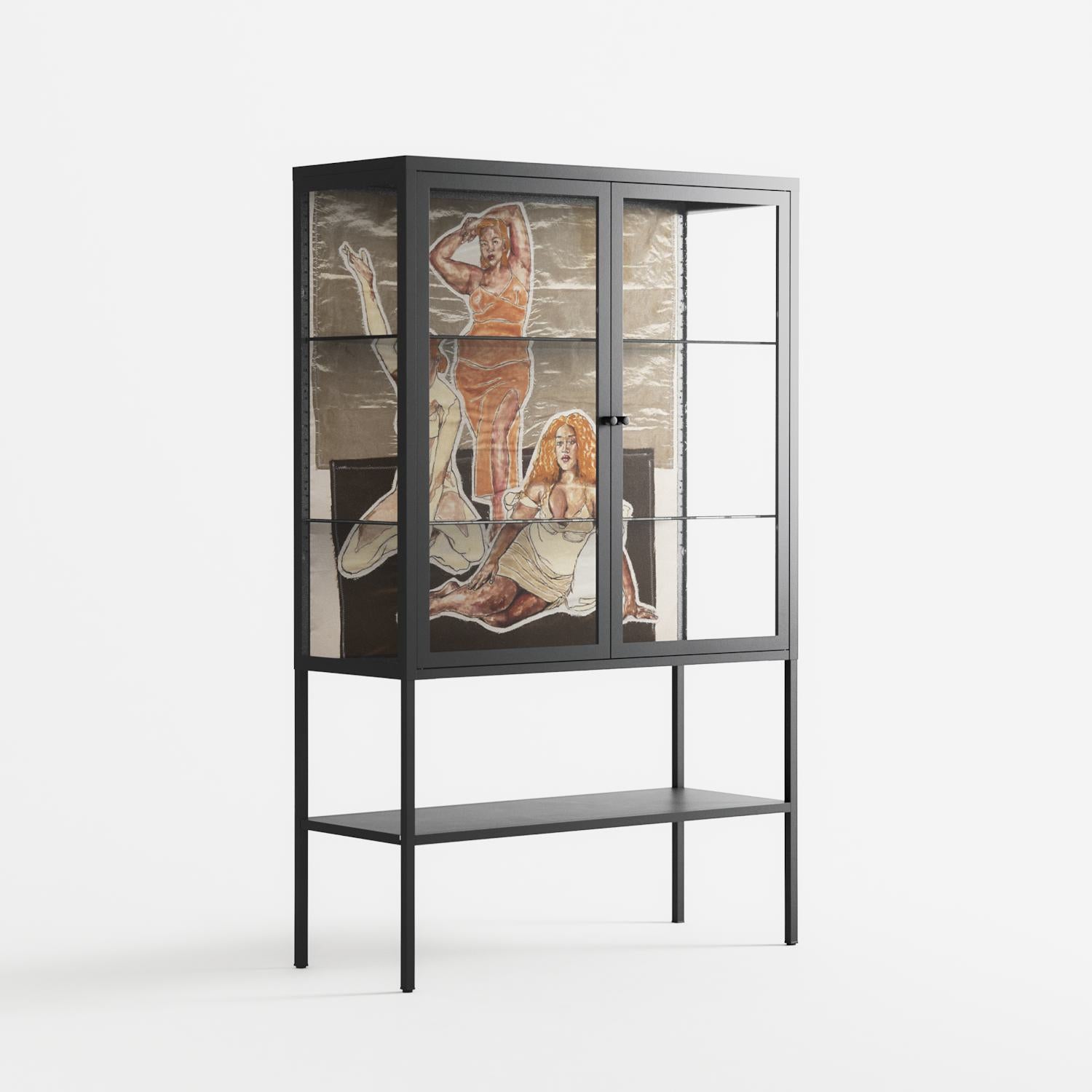 We Are Who We Are - Loft Cabinet - Sophie Goudman-Peachey - Antracite - Clear glass