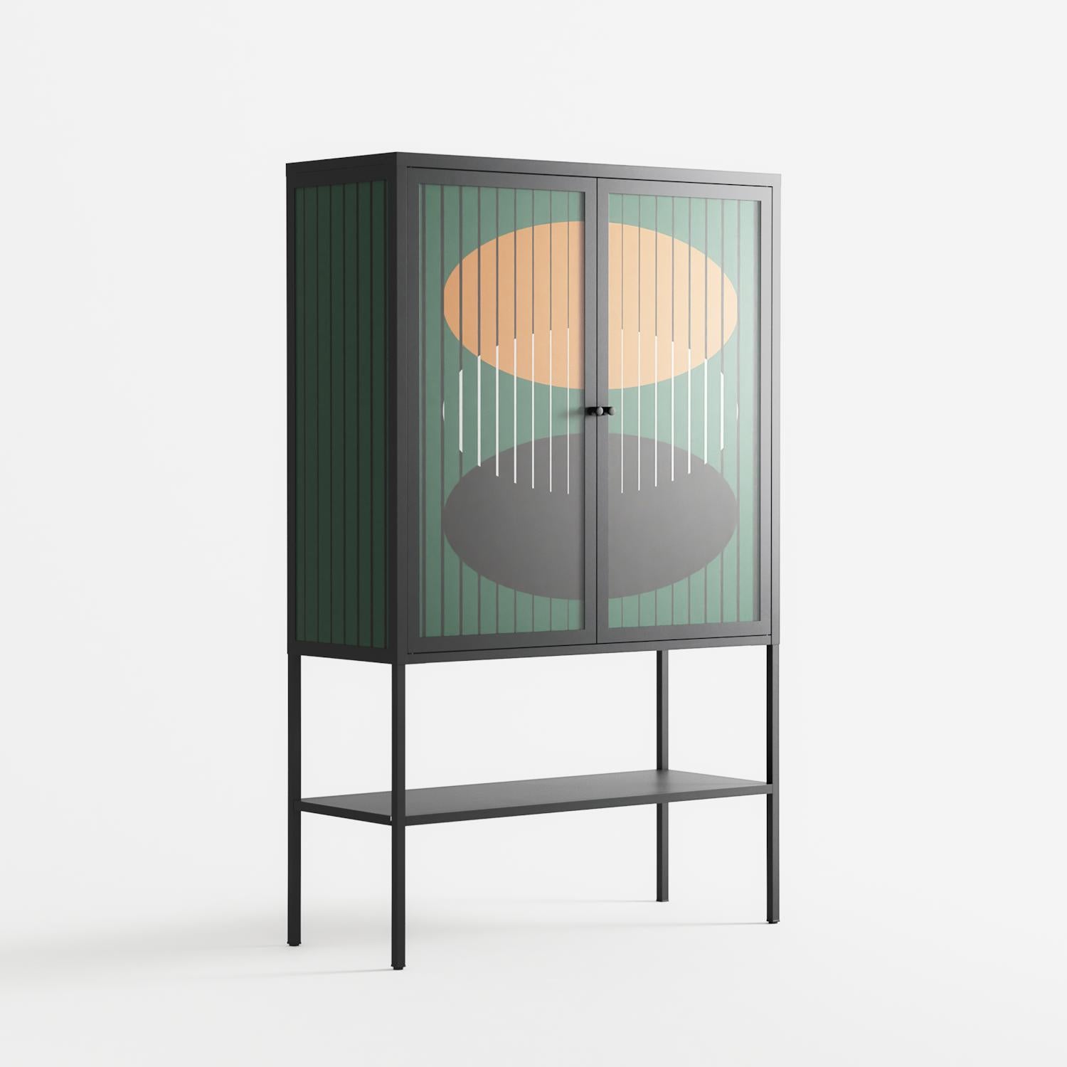 Soul Split - Loft Cabinet - Oluwaseyi Samuel Adebayo - Antracite - Overlay Glass