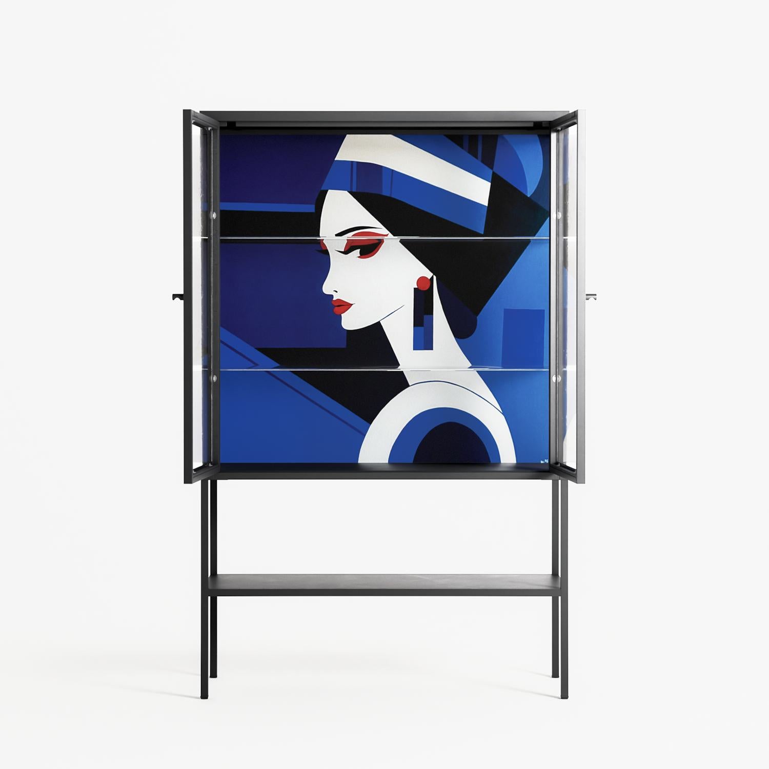 Beyond The Veil Of Consciousness - Loft Cabinet - Mathilda Kienast - Antracite - Clear glass
