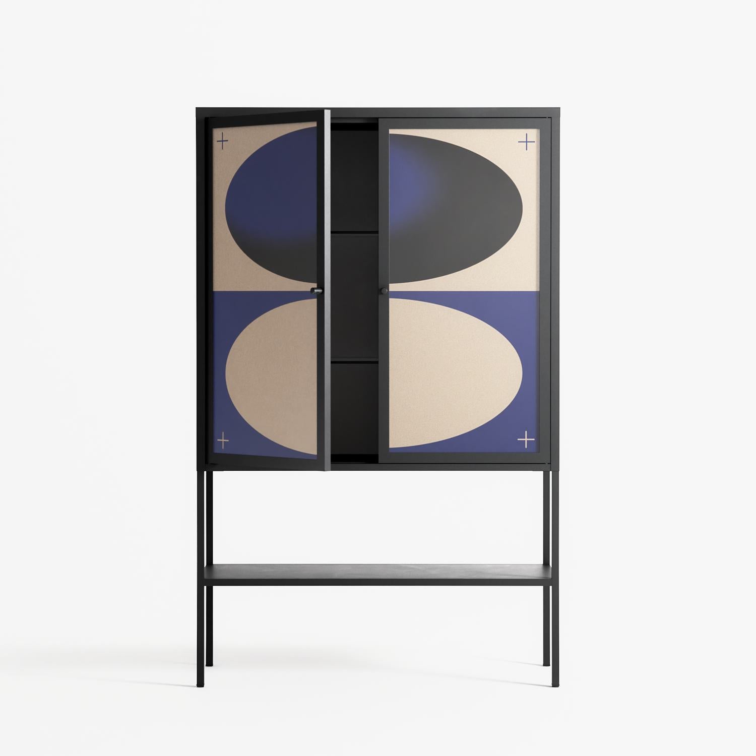 Entrance - Loft Cabinet - Oluwaseyi Samuel Adebayo - Antracite - Overlay Glass