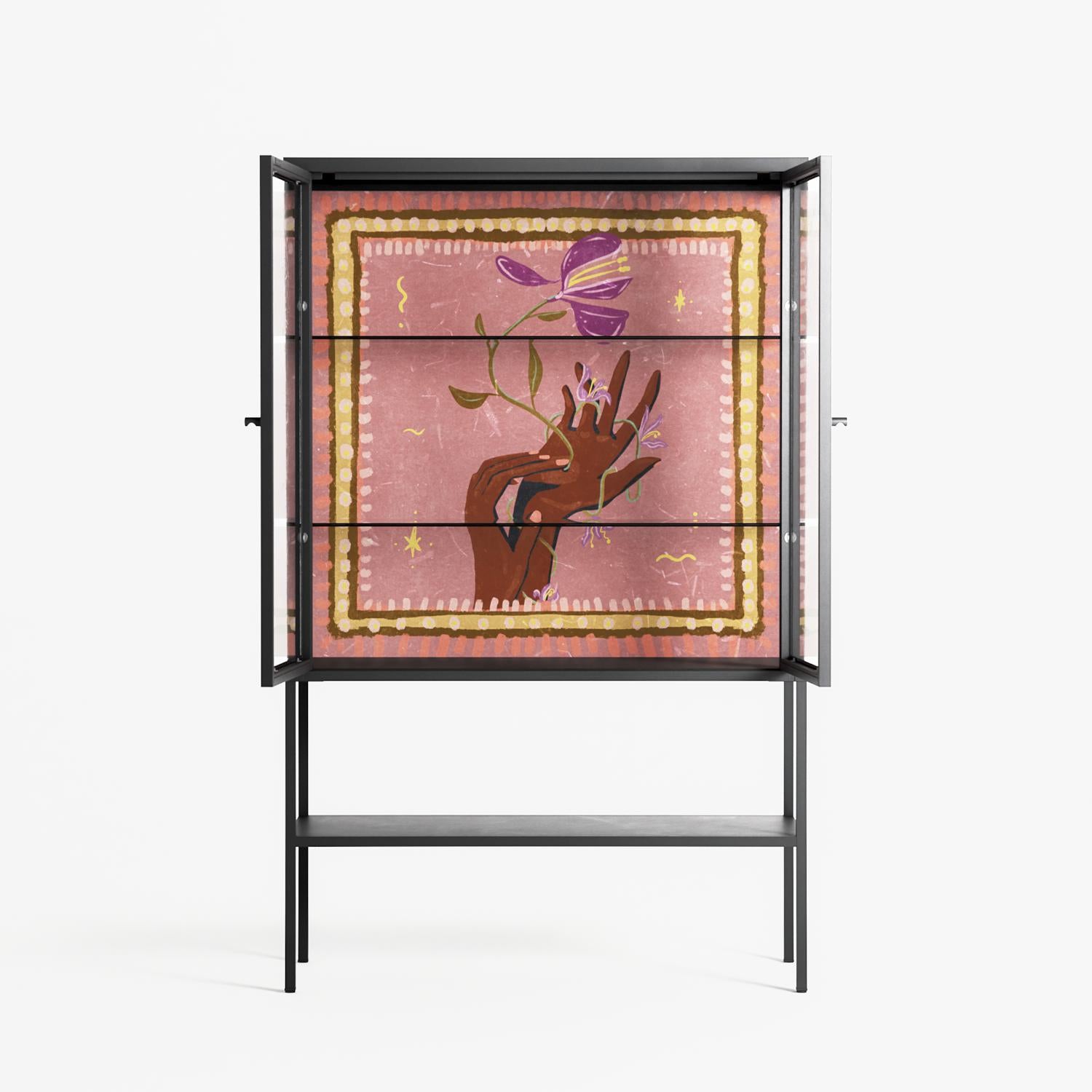 Connect With Nature - Loft Cabinet - Raissa Oltmanns - Antracite - Clear glass