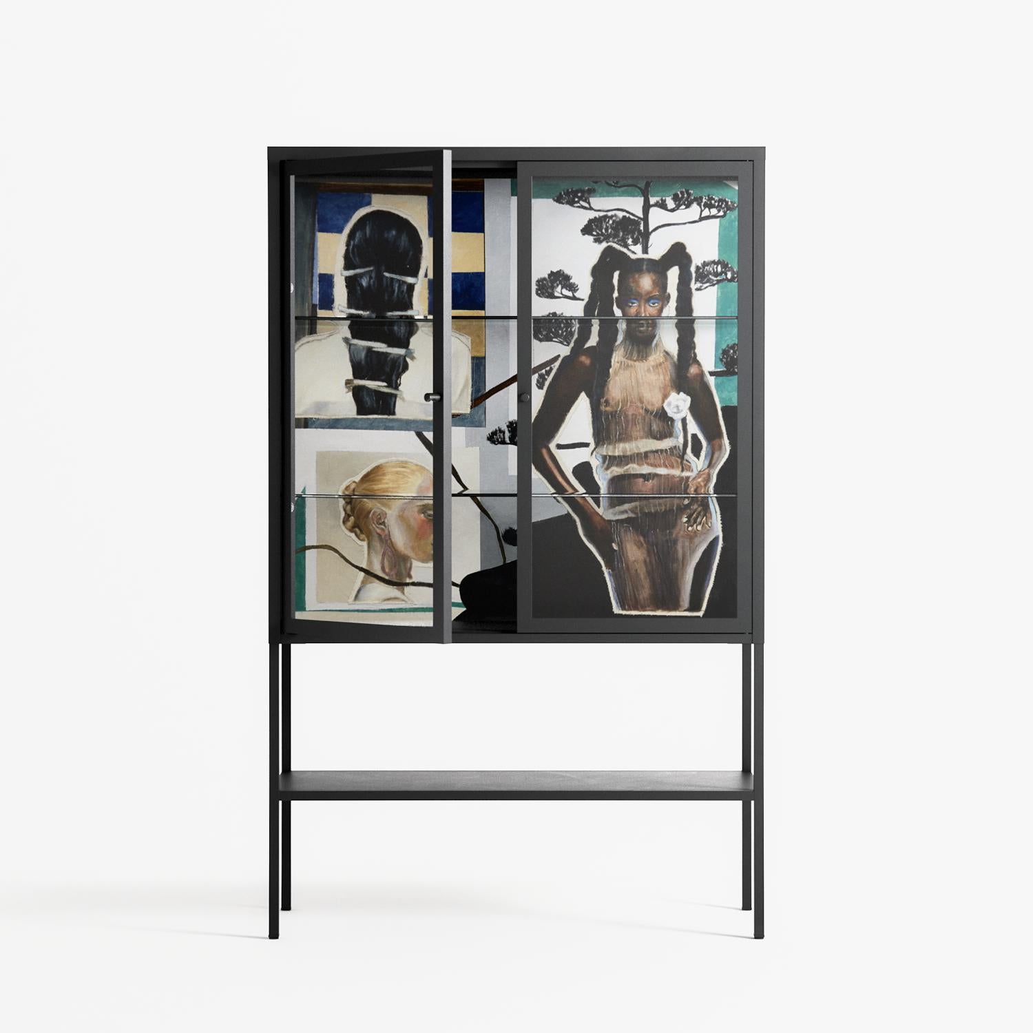 Dreaming With Open Eyes - Loft Cabinet - Sophie Goudman-Peachey - Antracite - Clear glass
