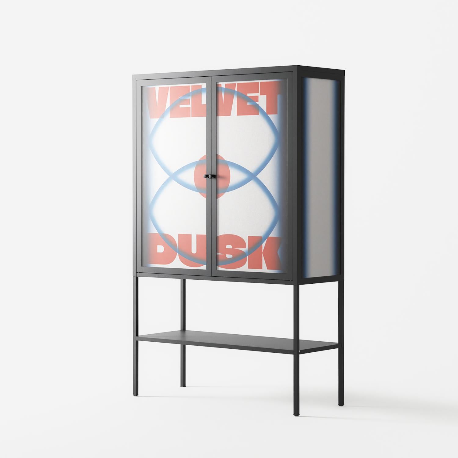 Velvet Dusk - Loft Cabinet - Oluwaseyi Samuel Adebayo - Antracite - Overlay Glass