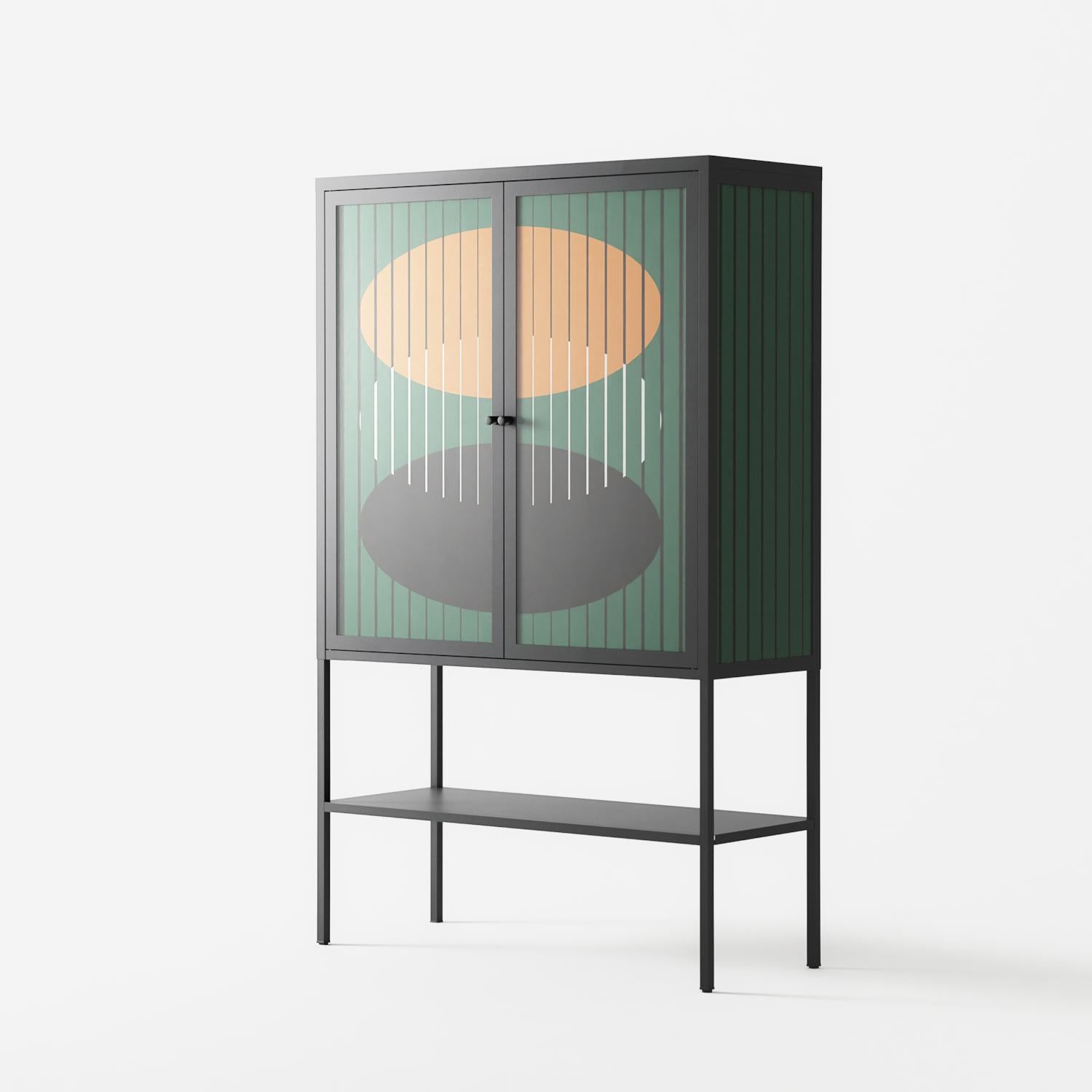 Soul Split - Loft Cabinet - Oluwaseyi Samuel Adebayo - Antracite - Overlay Glass