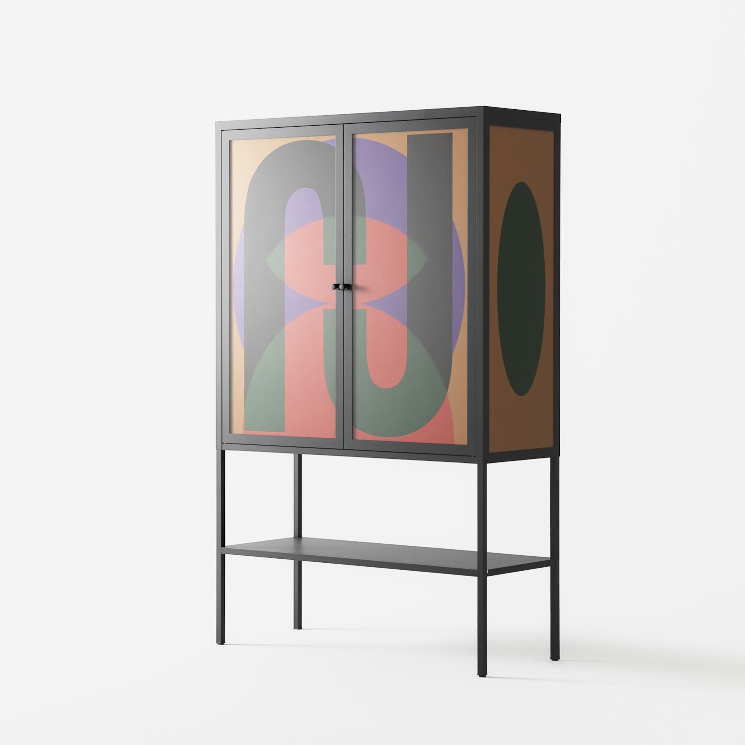 JJ - Loft Cabinet - Oluwaseyi Samuel Adebayo - Antracite - Overlay Glass