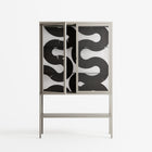 Black Waves - Loft Cabinet - Alexander Khabbazi - Pebble - Clear glass