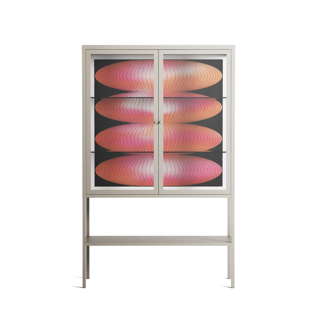 Repeating - Loft Cabinet - Alexander Khabbazi - Pebble - Clear glass