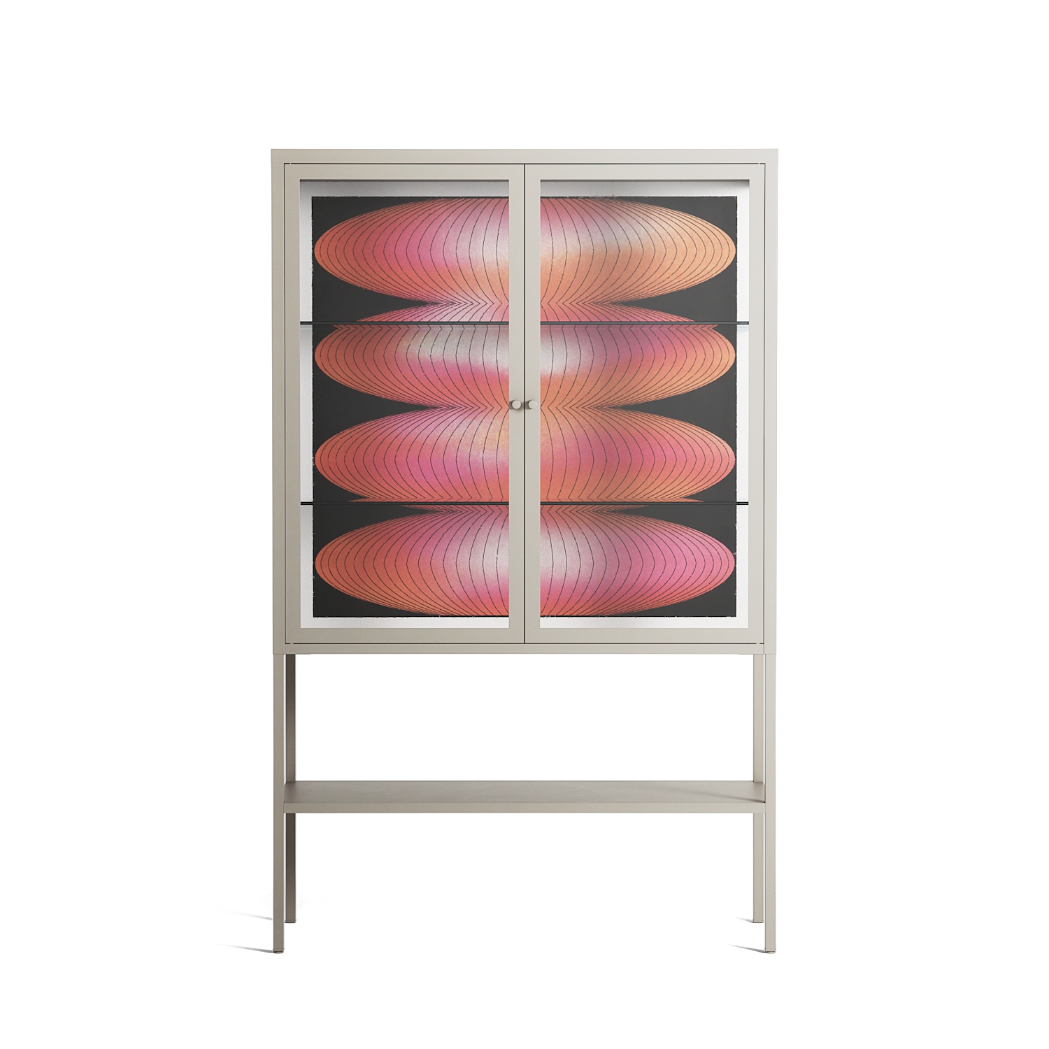 Repeating - Loft Cabinet - Alexander Khabbazi - Pebble - Clear glass