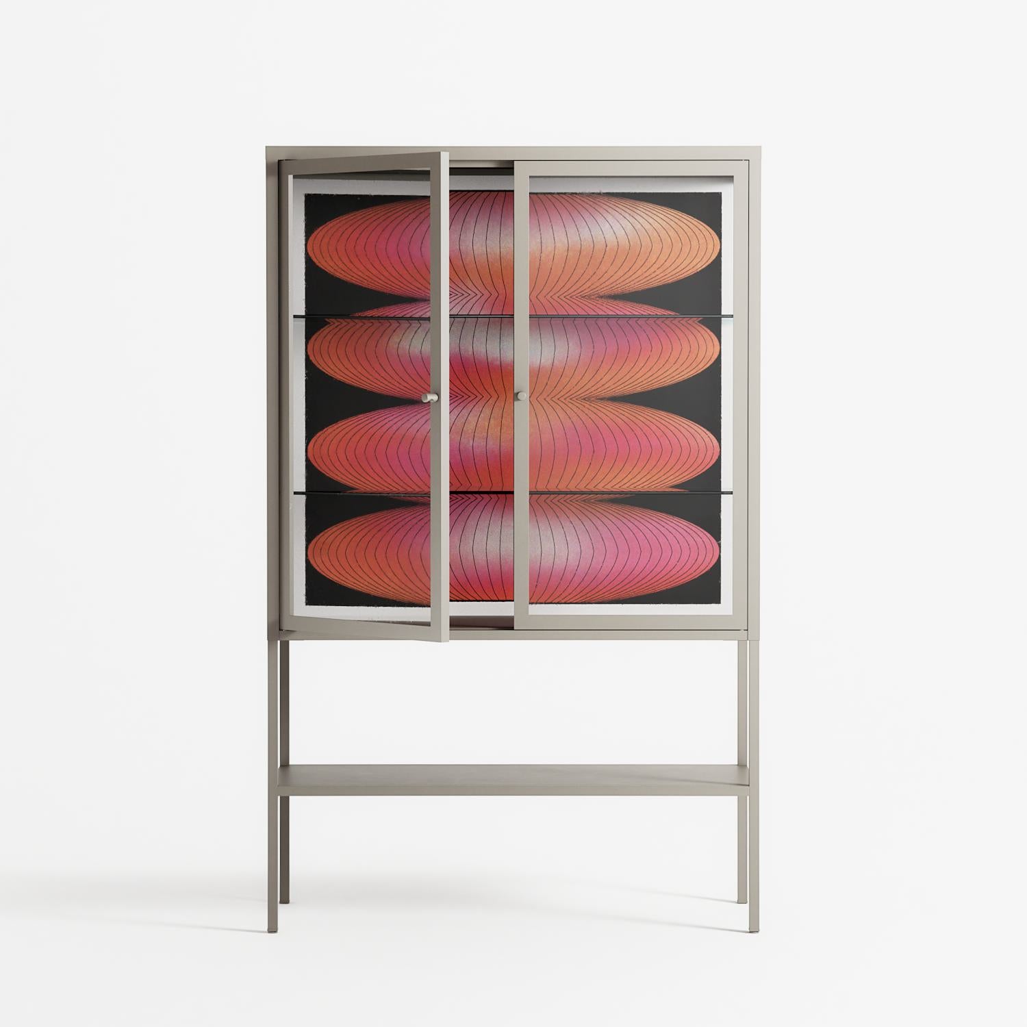 Repeating - Loft Cabinet - Alexander Khabbazi - Pebble - Clear glass