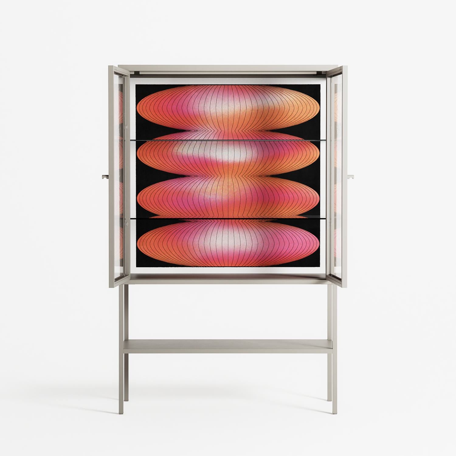 Repeating - Loft Cabinet - Alexander Khabbazi - Pebble - Clear glass