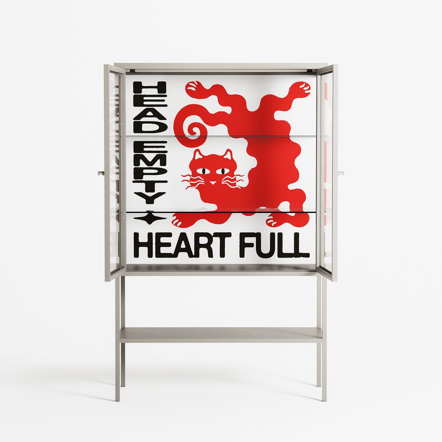 Heart Full- Loft Cabinet - Alexander Khabbazi - Pebble - Clear glass