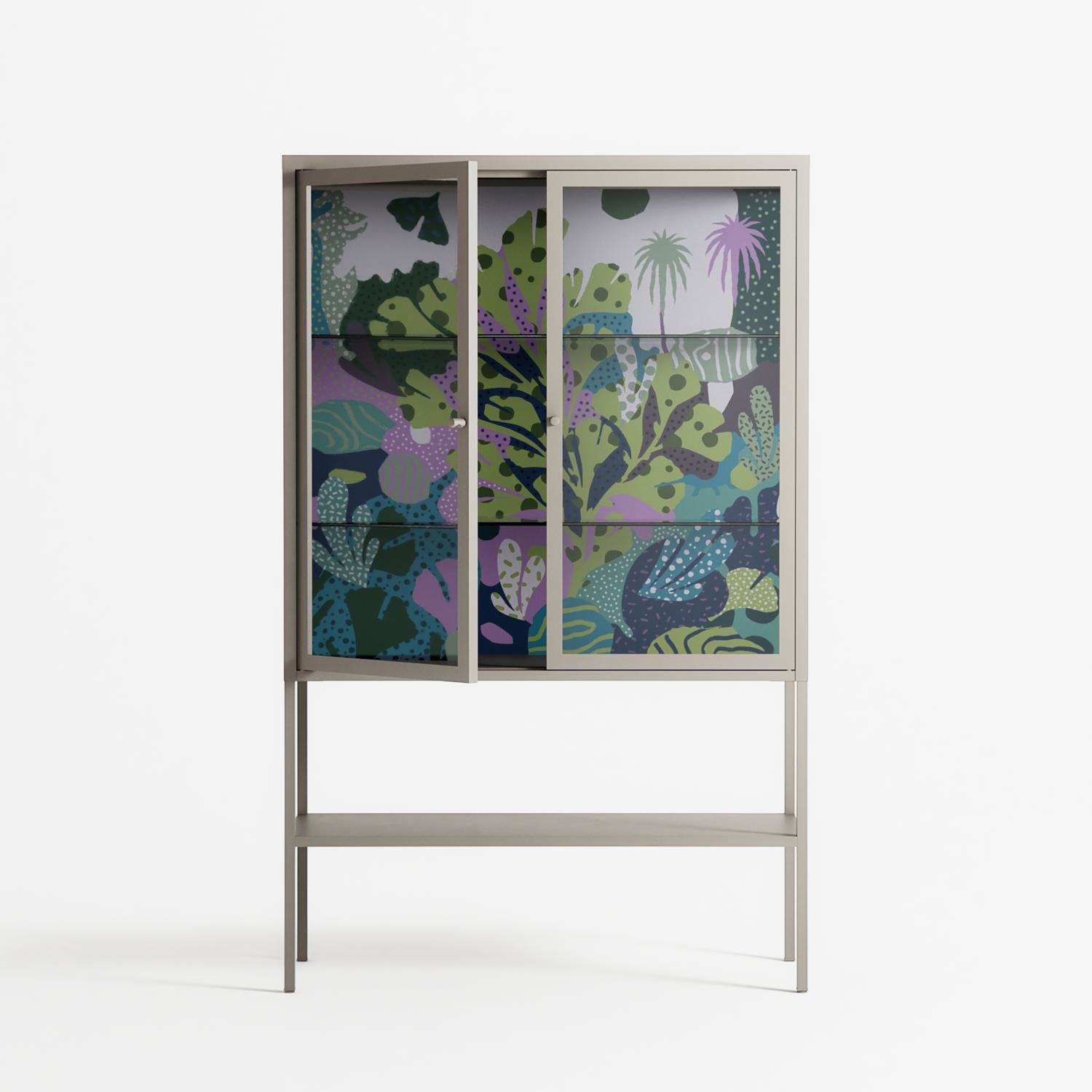 A Bridge Across Time 2 - Loft Cabinet - Nick Liefhebber - Pebble - Clear glass