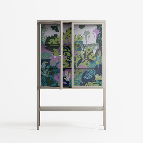 A Bridge Across Time 2 - Loft Cabinet - Nick Liefhebber - Pebble - Clear glass