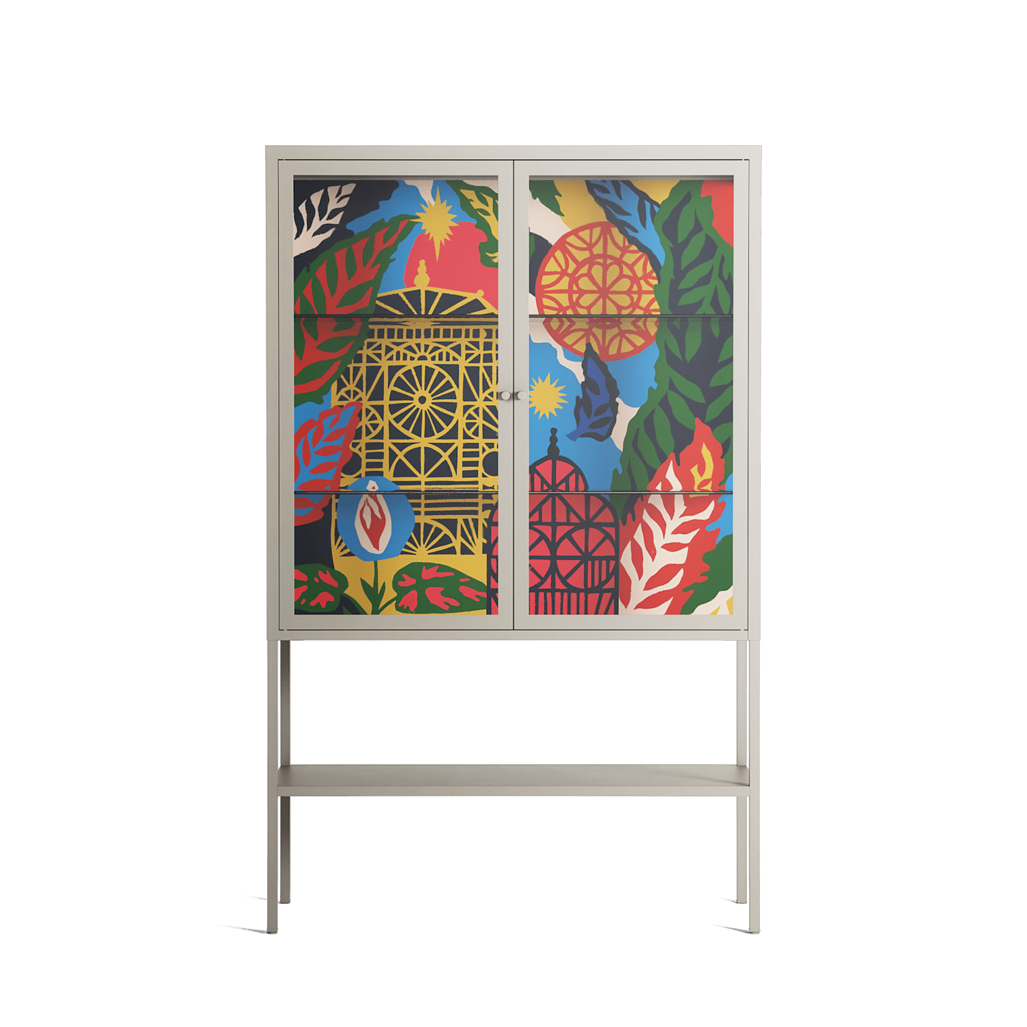 The Towering Hall Full Of Light - Loft Cabinet - Nick Liefhebber - Pebble - Clear glass