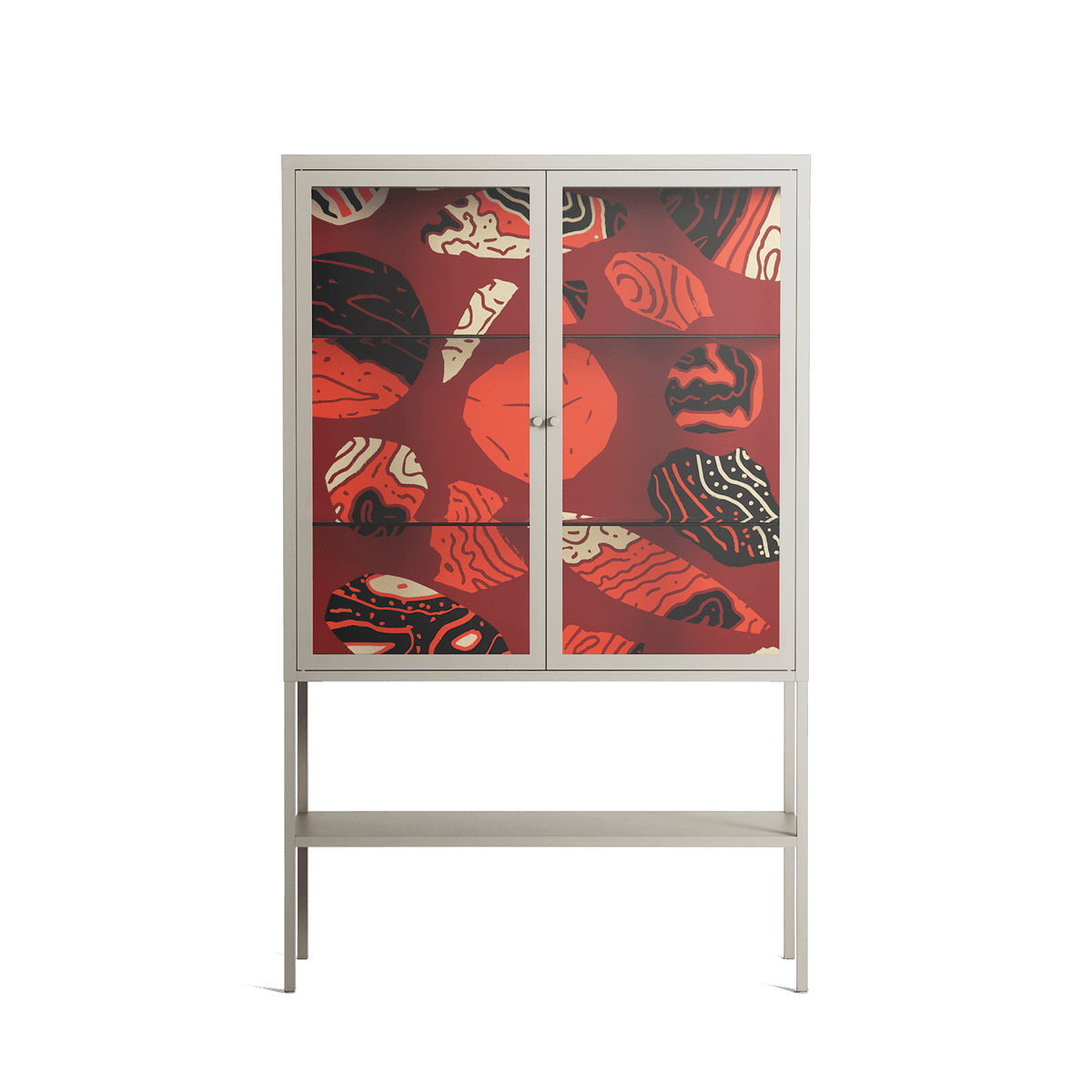 Pebbles 2 - Loft Cabinet - Nick Liefhebber - Pebble - Clear glass