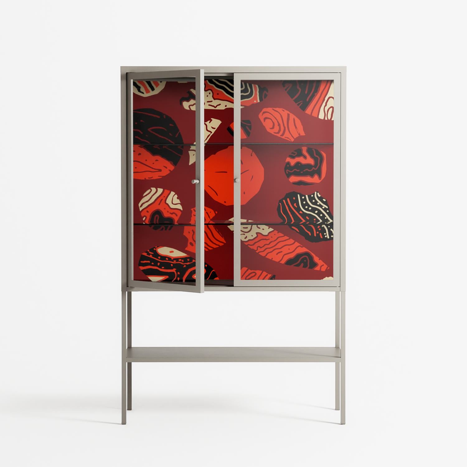 Pebbles 2 - Loft Cabinet - Nick Liefhebber - Pebble - Clear glass
