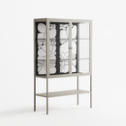 White Flowers - Loft Cabinet - Konrad Blaszczyk - Pebble - Clear glass