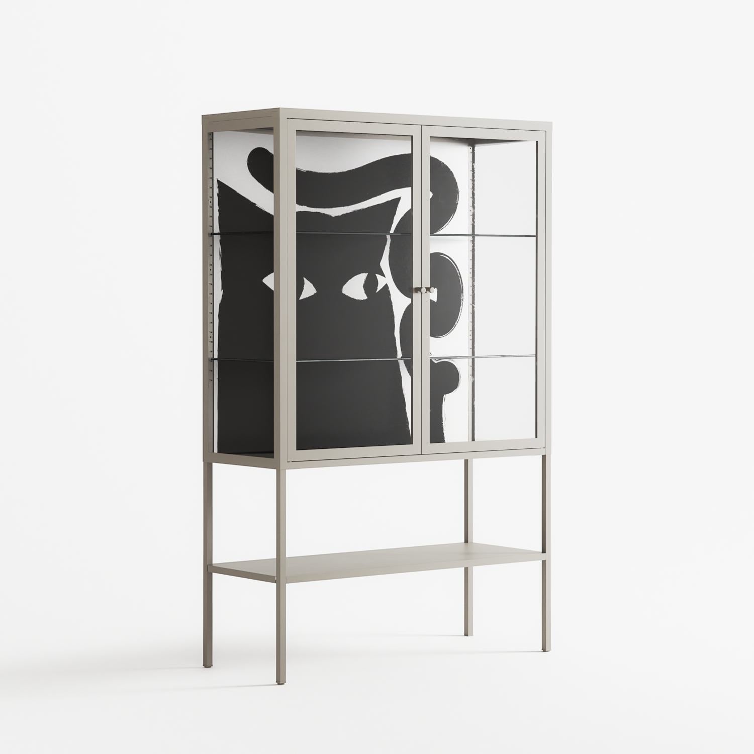 Black Cat - Loft Cabinet - Konrad Blaszczyk - Pebble - Clear glass