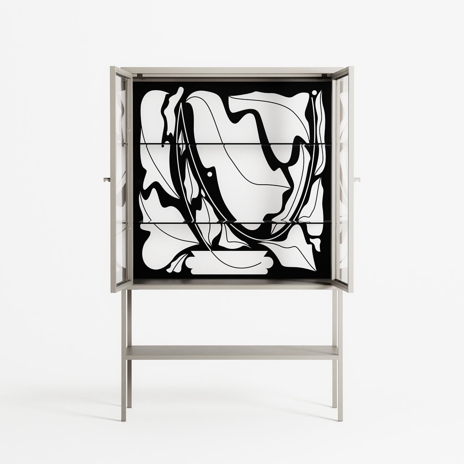 White Potted Plant - Loft Cabinet - Konrad Blaszczyk - Pebble - Clear glass