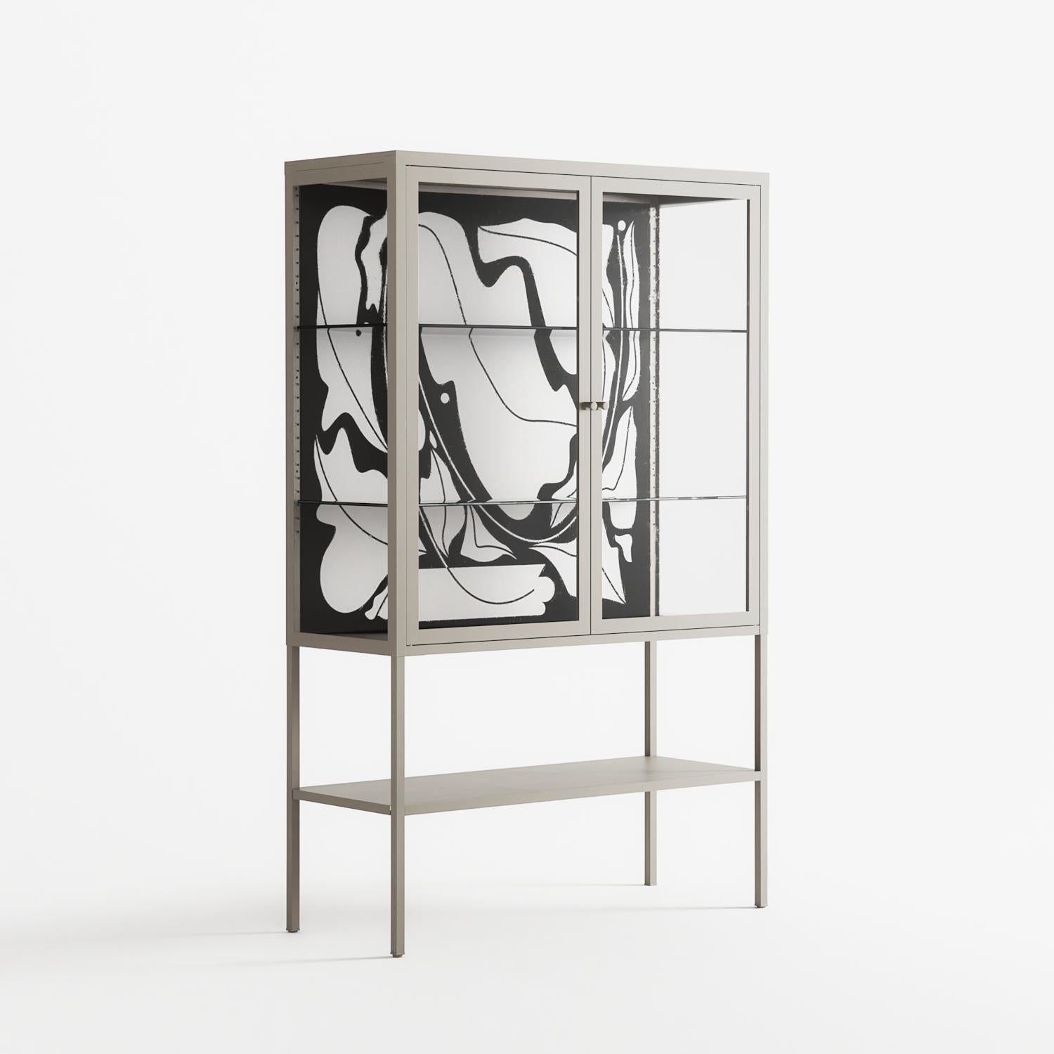 White Potted Plant - Loft Cabinet - Konrad Blaszczyk - Pebble - Clear glass