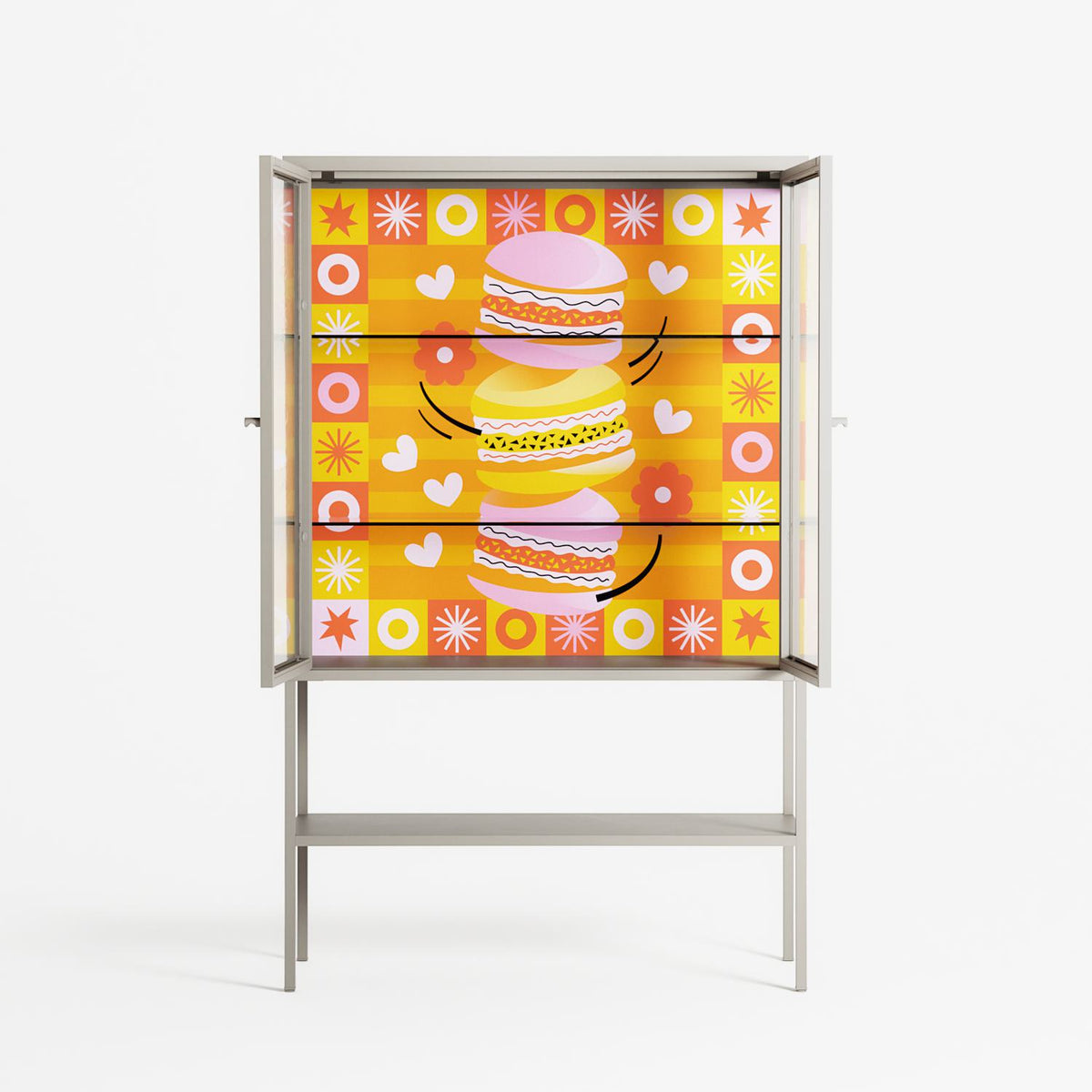 Cake - Loft Cabinet - Heather Zhou - Pebble - Clear glass