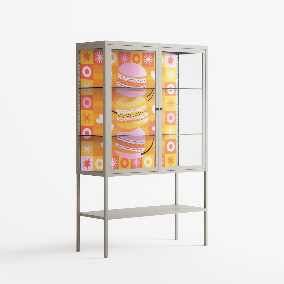 Cake - Loft Cabinet - Heather Zhou - Pebble - Clear glass