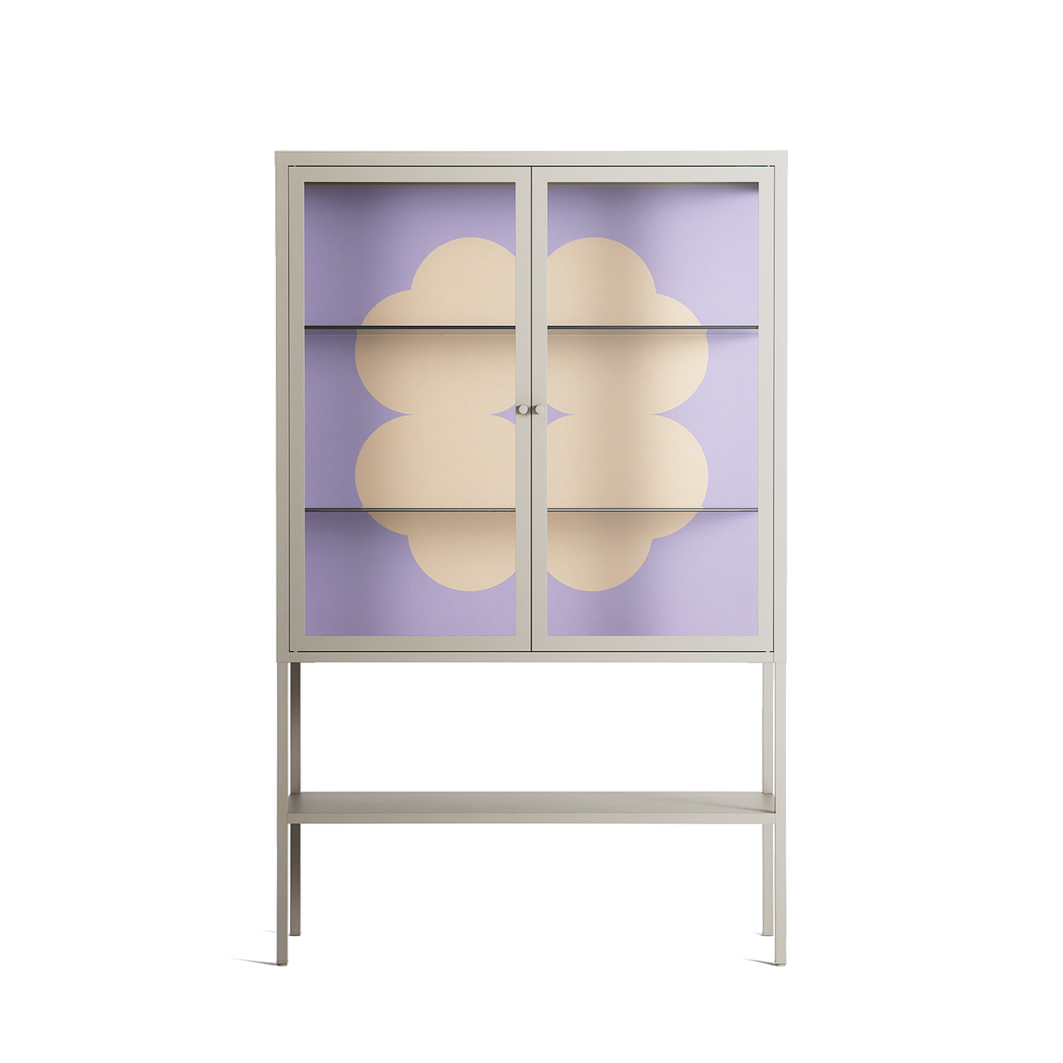 Amara - Loft Cabinet - Linus Lohoff - Pebble - Clear glass