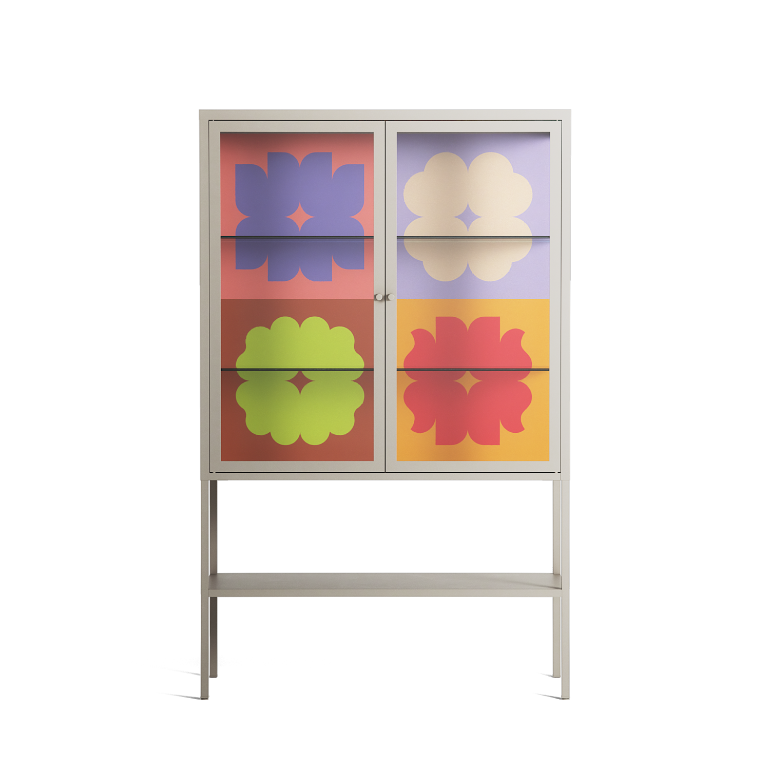 Flowers All - Loft Cabinet - Linus Lohoff - Pebble - Clear glass