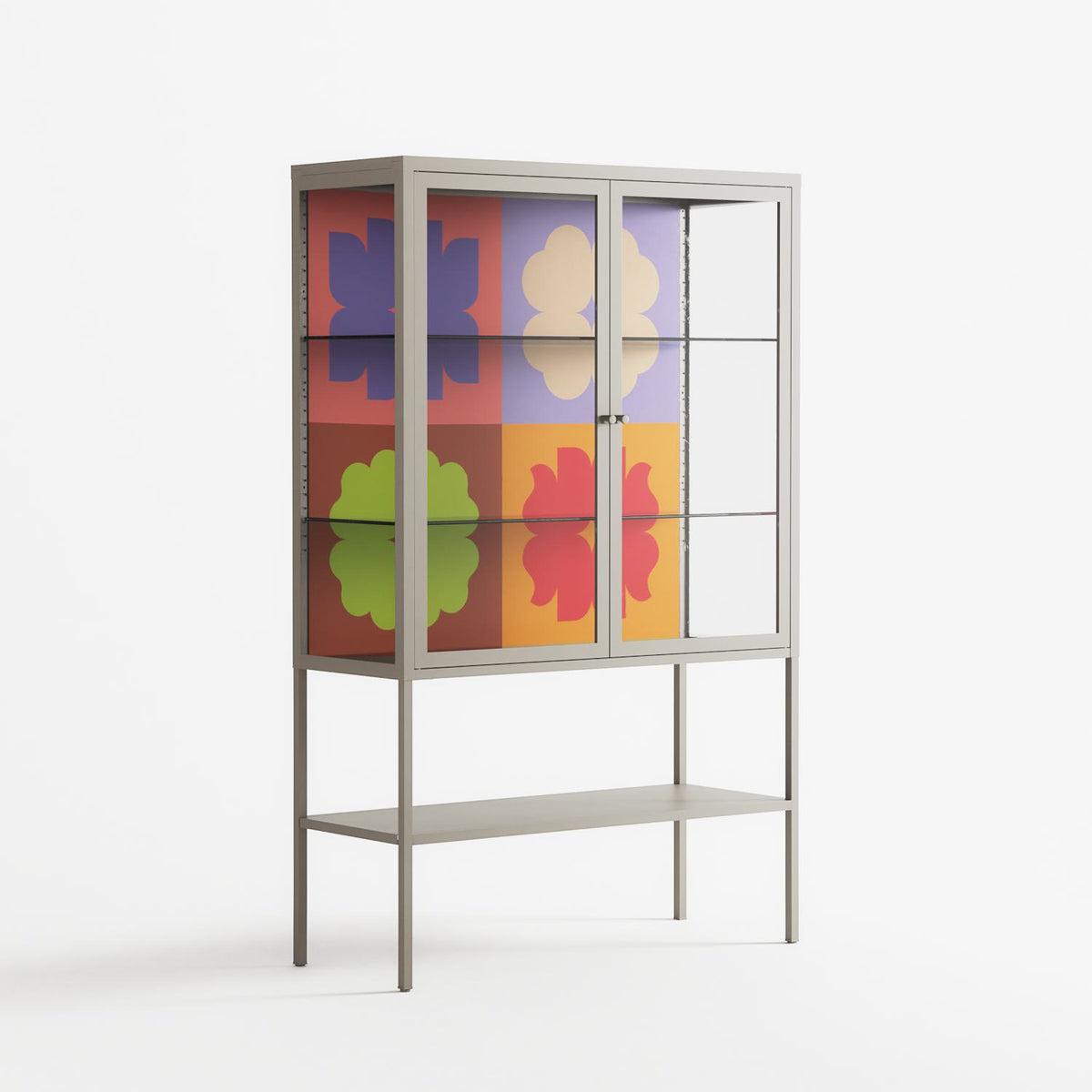 Flowers All - Loft Cabinet - Linus Lohoff - Pebble - Clear glass
