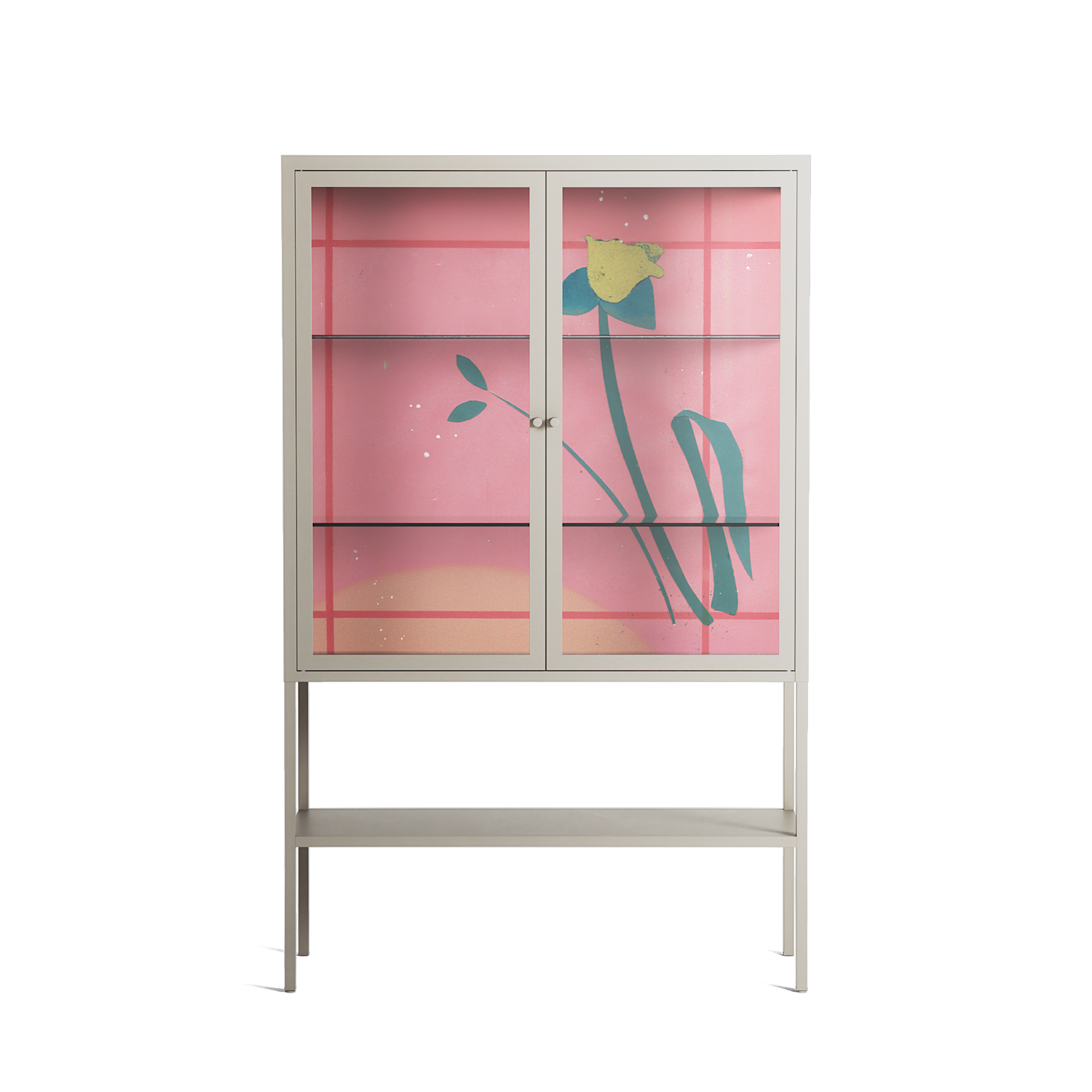 Tender Age in Bloom - Loft Cabinet - Ciara Wade - Pebble - Clear glass