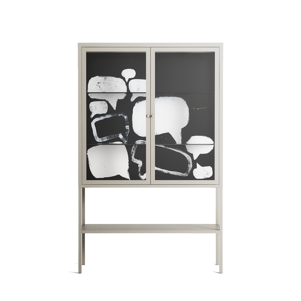 Talk Less Say More - Loft Cabinet - Ciara Wade - Pebble - Clear glass