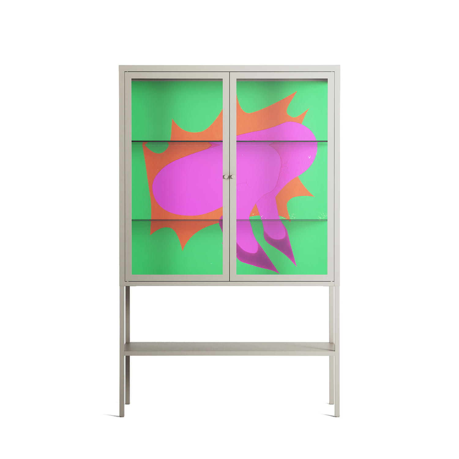 Sit This One Out - Loft Cabinet - Ciara Wade - Pebble - Clear glass