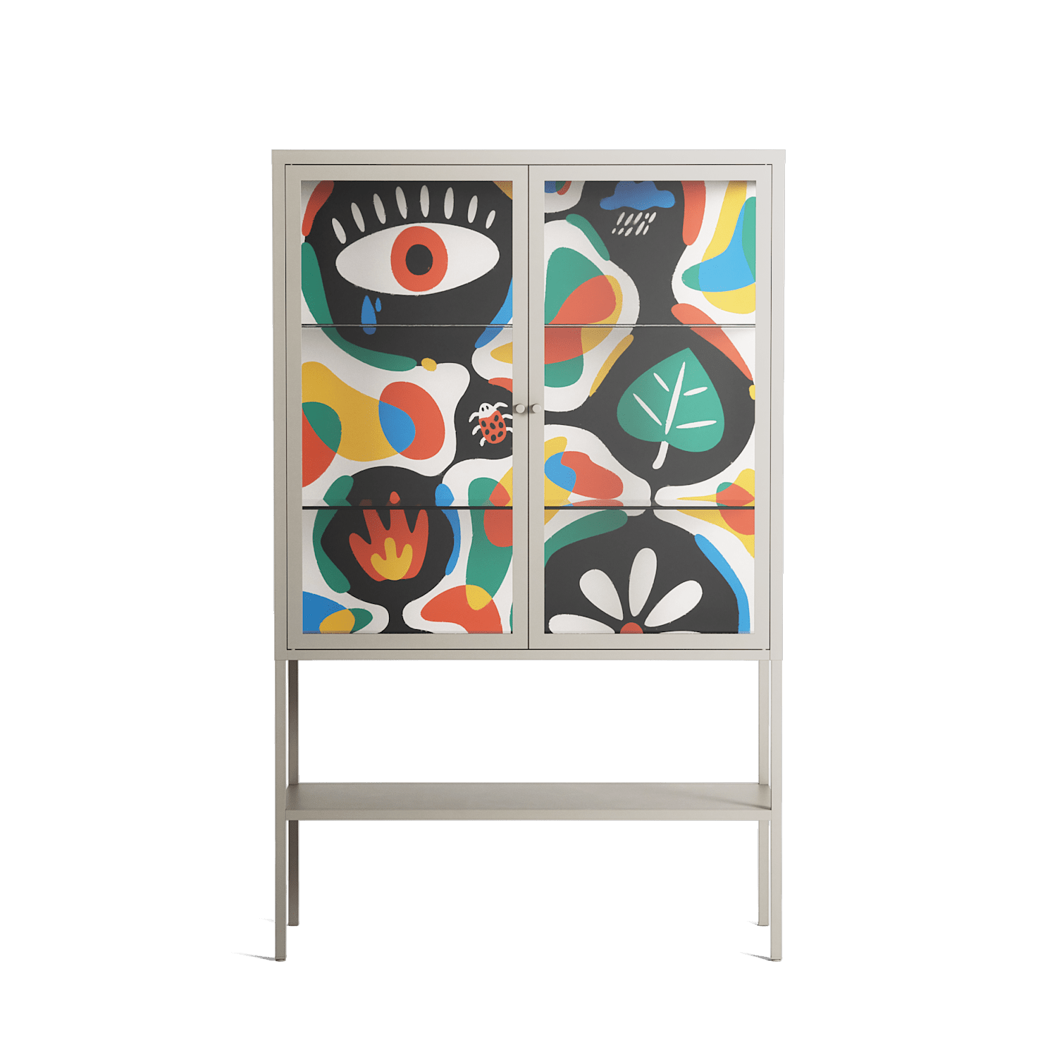 Alive - Loft Cabinet - Vratislav Pecka - Pebble - Clear glass