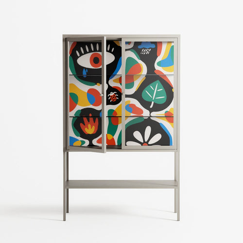 Alive - Loft Cabinet - Vratislav Pecka - Pebble - Clear glass