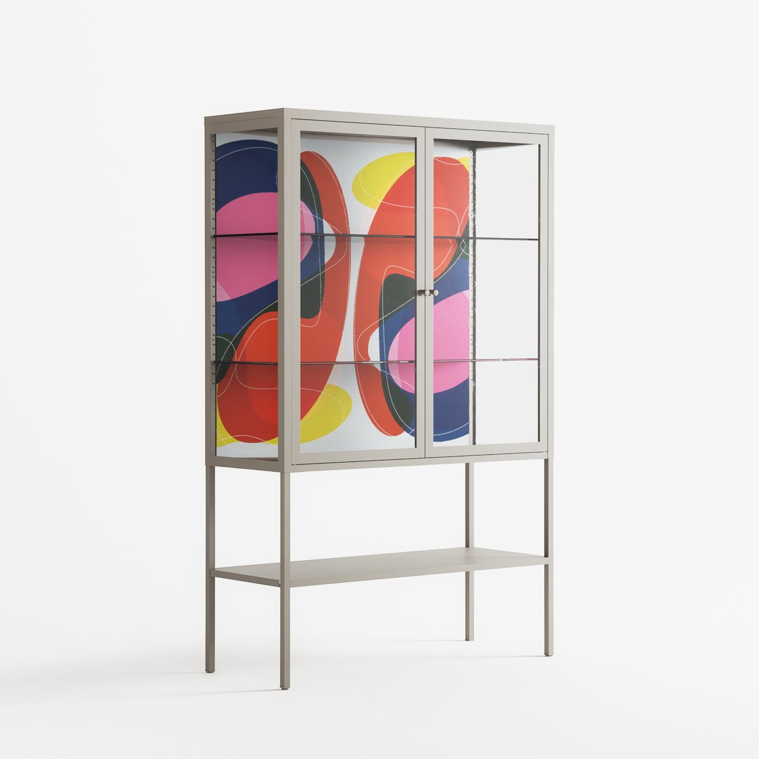 Blends - Loft Cabinet - Vratislav Pecka - Pebble - Clear glass