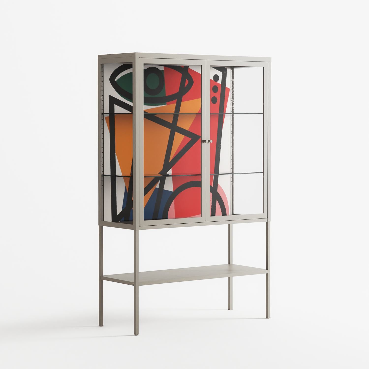 Misplaced - Loft Cabinet - Vratislav Pecka - Pebble - Clear glass