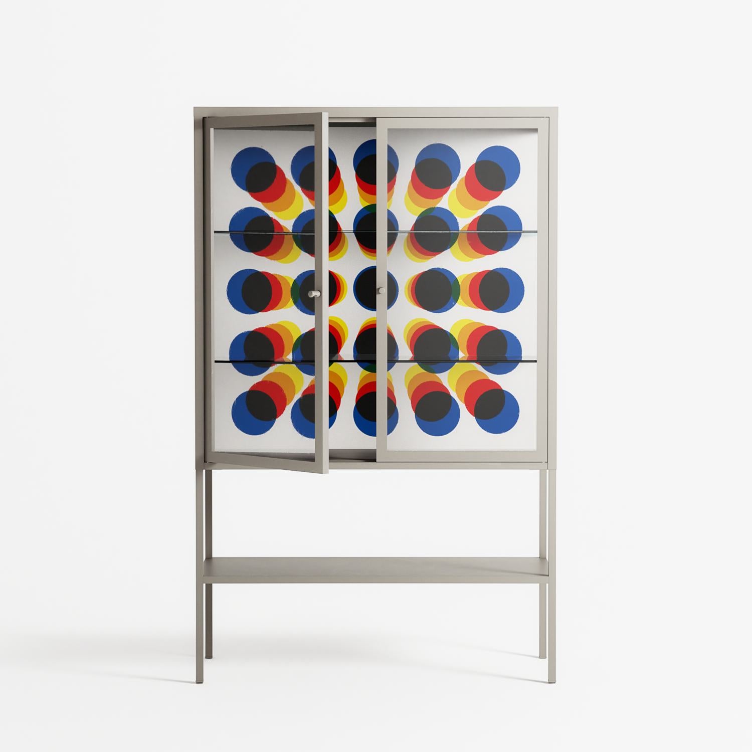 Perspektiva - Loft Cabinet - Vratislav Pecka - Pebble - Clear glass