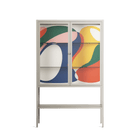 Spilled Paint - Loft Cabinet - Vratislav Pecka - Pebble - Clear glass