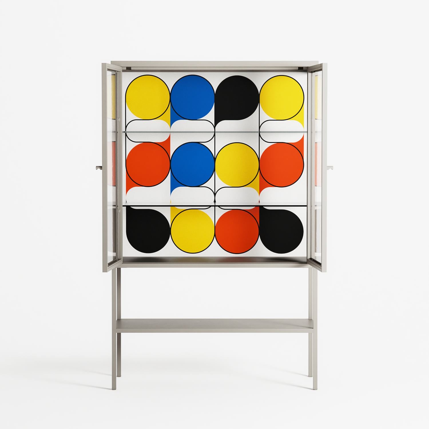 Springs - Loft Cabinet - Vratislav Pecka - Pebble - Clear glass
