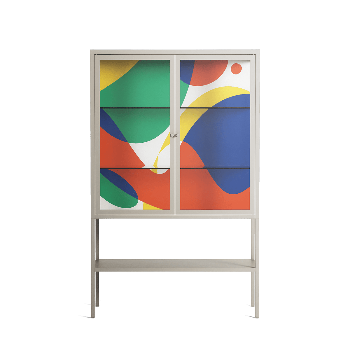 Vibrante - Loft Cabinet - Vratislav Pecka - Pebble - Clear glass