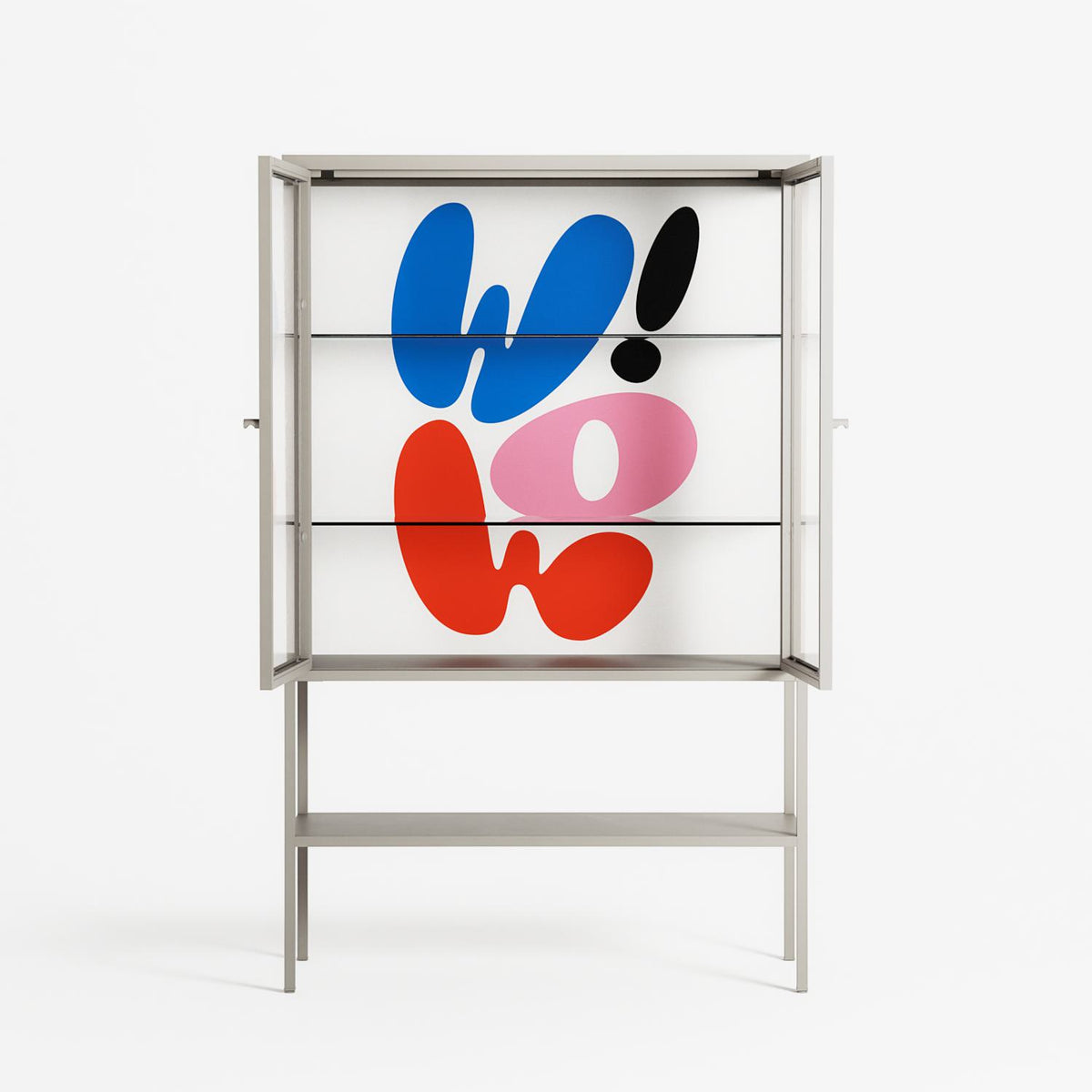 Wow - Loft Cabinet - Vratislav Pecka - Pebble - Clear glass