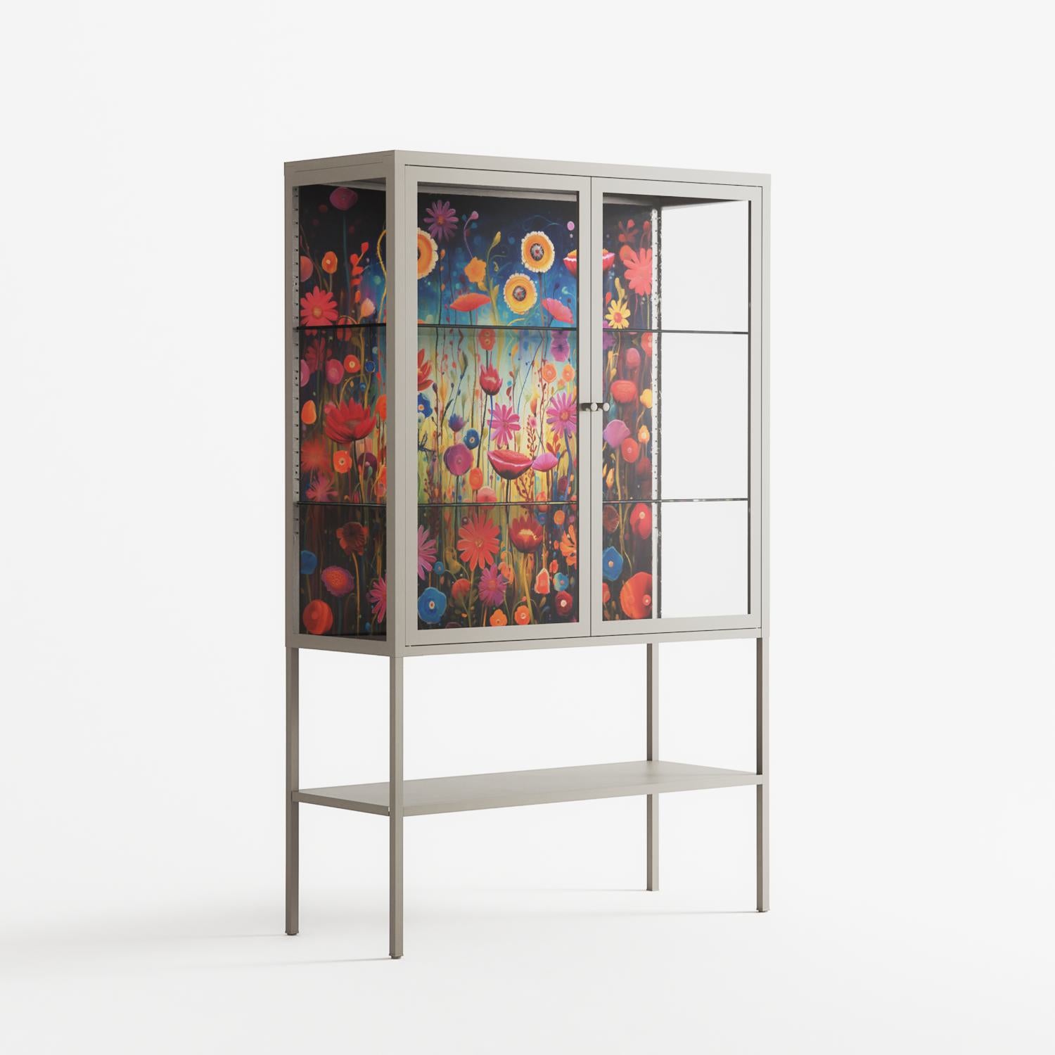 Greatful Meadow - Loft Cabinet - Nur Rydberg - Pebble - Clear glass