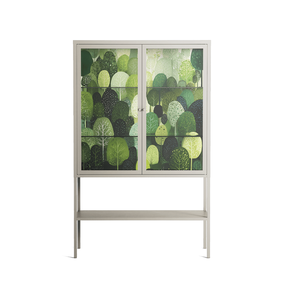 Tummetott - Loft Cabinet - Nur Rydberg - Pebble - Clear glass