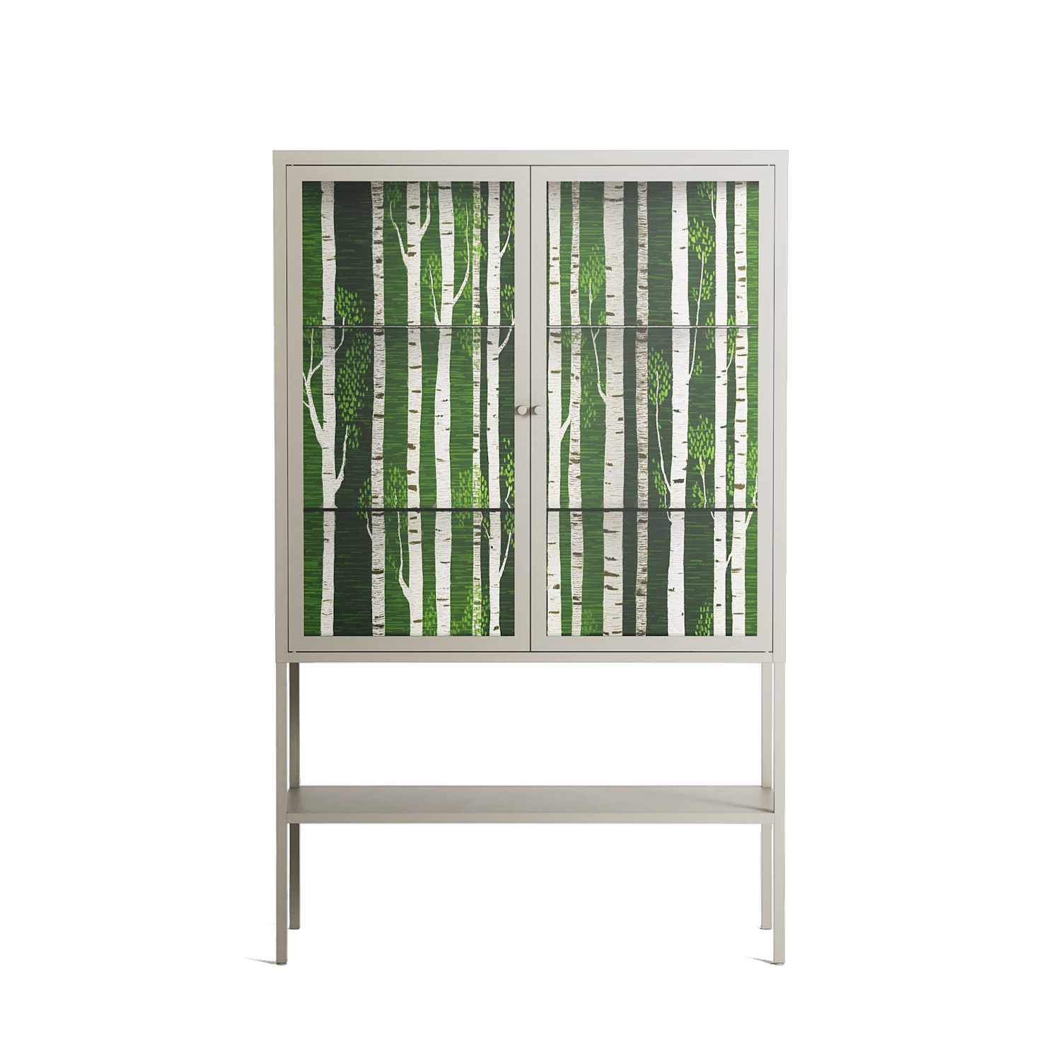 Björkskog - Loft Cabinet - Nur Rydberg - Pebble - Clear glass