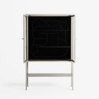 Hug 1 - Loft Cabinet - Andrea Devia-Nuño - Pebble - Clear glass