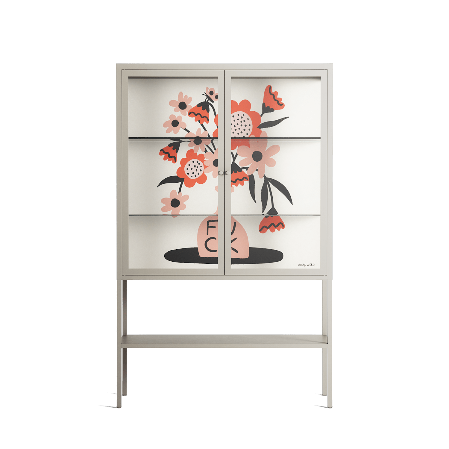 Fuck - Loft Cabinet - Aley Wild - Pebble - Clear glass