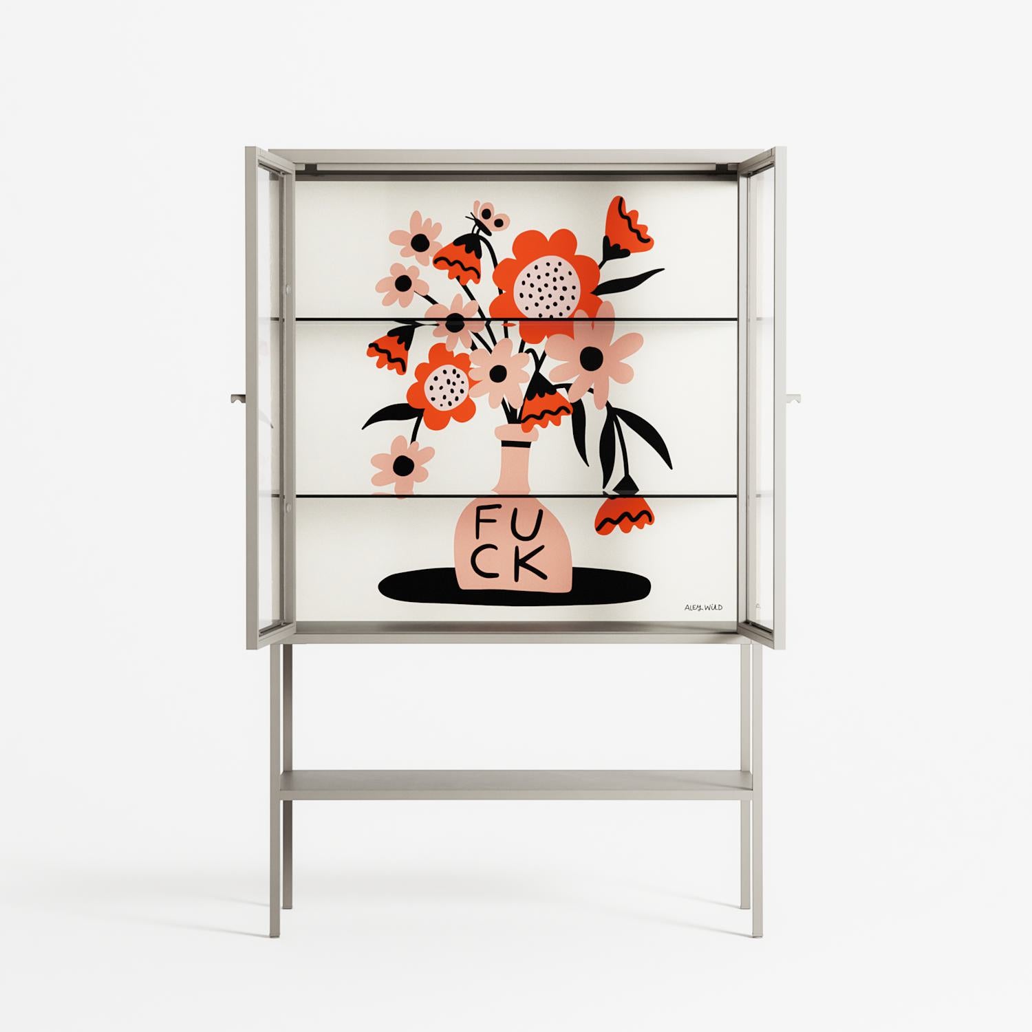 Fuck - Loft Cabinet - Aley Wild - Pebble - Clear glass